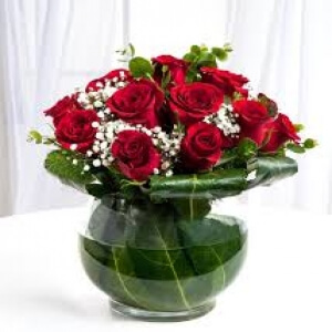 Fanusta 11 Kırmızı Gül