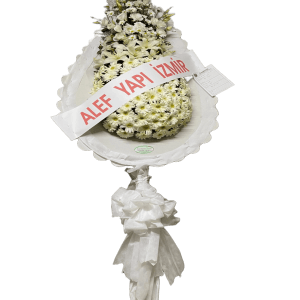 Beyaz Gerbera Lilyum Çelenk