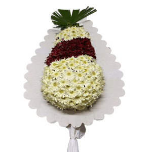 Beyaz Kırmızı Gerbera Çelenk