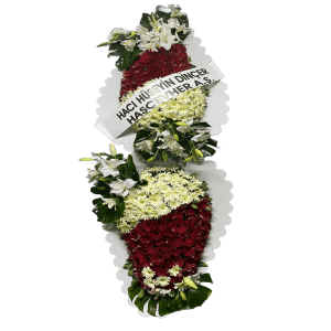 Kırmızı Beyaz Elit Çelenk