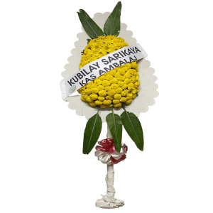 Sarı Cinya ve Gerbera Çelenk